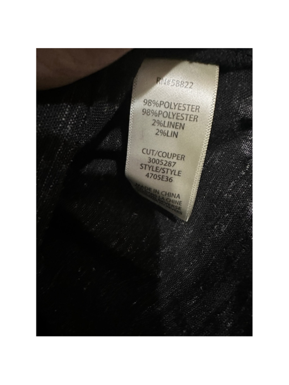 NWT Max Studio Size L Heather Black Linen Blend Roll Tab Utility Blouse - Picture 7 of 8